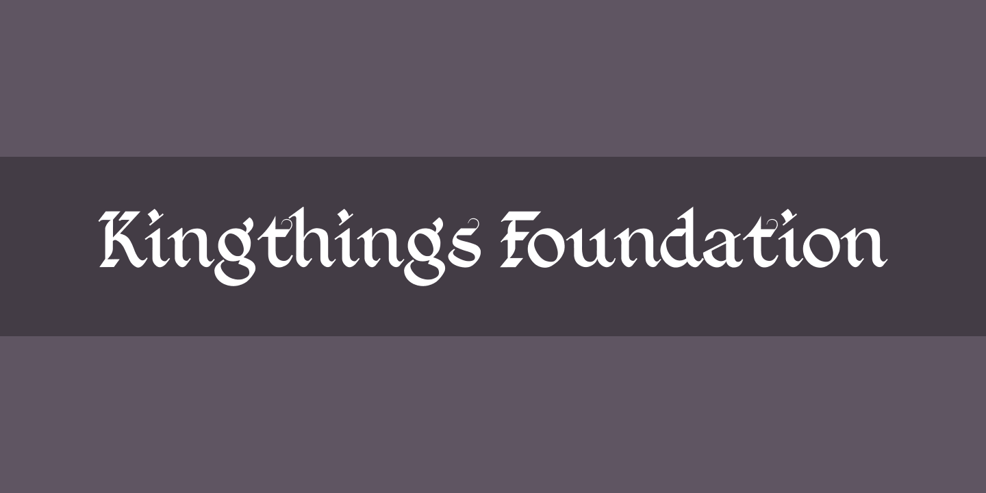 Schriftart Kingthings Foundation